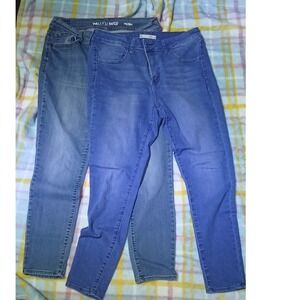 Lot of 2 Womens Skinny Jeans SO Low Rise Jeggings WallFlower Ultra Fit 15/32W